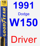 Driver Wiper Blade for 1991 Dodge W150 - Premium