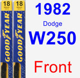 Front Wiper Blade Pack for 1982 Dodge W250 - Premium