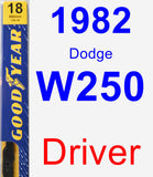 Driver Wiper Blade for 1982 Dodge W250 - Premium