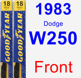 Front Wiper Blade Pack for 1983 Dodge W250 - Premium