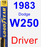 Driver Wiper Blade for 1983 Dodge W250 - Premium