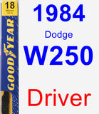 Driver Wiper Blade for 1984 Dodge W250 - Premium