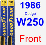 Front Wiper Blade Pack for 1986 Dodge W250 - Premium
