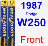 Front Wiper Blade Pack for 1987 Dodge W250 - Premium