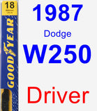 Driver Wiper Blade for 1987 Dodge W250 - Premium