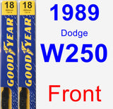 Front Wiper Blade Pack for 1989 Dodge W250 - Premium