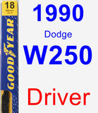 Driver Wiper Blade for 1990 Dodge W250 - Premium