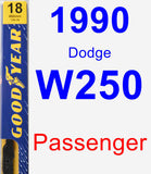 Passenger Wiper Blade for 1990 Dodge W250 - Premium