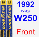 Front Wiper Blade Pack for 1992 Dodge W250 - Premium