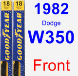 Front Wiper Blade Pack for 1982 Dodge W350 - Premium