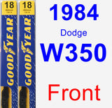 Front Wiper Blade Pack for 1984 Dodge W350 - Premium