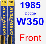 Front Wiper Blade Pack for 1985 Dodge W350 - Premium