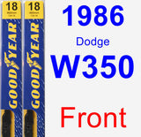 Front Wiper Blade Pack for 1986 Dodge W350 - Premium