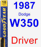 Driver Wiper Blade for 1987 Dodge W350 - Premium