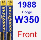 Front Wiper Blade Pack for 1988 Dodge W350 - Premium