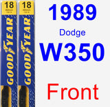 Front Wiper Blade Pack for 1989 Dodge W350 - Premium