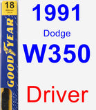 Driver Wiper Blade for 1991 Dodge W350 - Premium