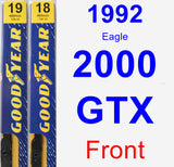 Front Wiper Blade Pack for 1992 Eagle 2000 GTX - Premium