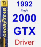 Driver Wiper Blade for 1992 Eagle 2000 GTX - Premium