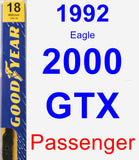 Passenger Wiper Blade for 1992 Eagle 2000 GTX - Premium