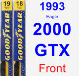 Front Wiper Blade Pack for 1993 Eagle 2000 GTX - Premium