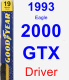 Driver Wiper Blade for 1993 Eagle 2000 GTX - Premium