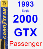 Passenger Wiper Blade for 1993 Eagle 2000 GTX - Premium