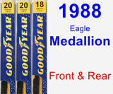 Front & Rear Wiper Blade Pack for 1988 Eagle Medallion - Premium