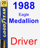 Driver Wiper Blade for 1988 Eagle Medallion - Premium