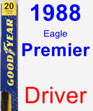 Driver Wiper Blade for 1988 Eagle Premier - Premium