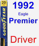 Driver Wiper Blade for 1992 Eagle Premier - Premium