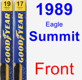 Front Wiper Blade Pack for 1989 Eagle Summit - Premium