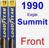 Front Wiper Blade Pack for 1990 Eagle Summit - Premium