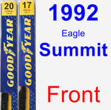 Front Wiper Blade Pack for 1992 Eagle Summit - Premium