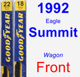 Front Wiper Blade Pack for 1992 Eagle Summit - Premium