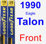 Front Wiper Blade Pack for 1990 Eagle Talon - Premium