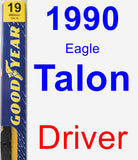 Driver Wiper Blade for 1990 Eagle Talon - Premium