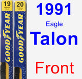 Front Wiper Blade Pack for 1991 Eagle Talon - Premium