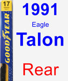 Rear Wiper Blade for 1991 Eagle Talon - Premium