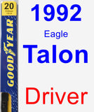 Driver Wiper Blade for 1992 Eagle Talon - Premium