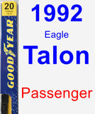 Passenger Wiper Blade for 1992 Eagle Talon - Premium