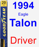 Driver Wiper Blade for 1994 Eagle Talon - Premium