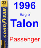 Passenger Wiper Blade for 1996 Eagle Talon - Premium