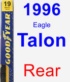 Rear Wiper Blade for 1996 Eagle Talon - Premium