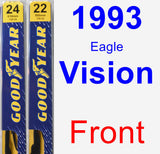 Front Wiper Blade Pack for 1993 Eagle Vision - Premium