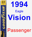 Passenger Wiper Blade for 1994 Eagle Vision - Premium