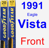 Front Wiper Blade Pack for 1991 Eagle Vista - Premium