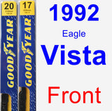 Front Wiper Blade Pack for 1992 Eagle Vista - Premium