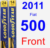 Front Wiper Blade Pack for 2011 Fiat 500 - Premium