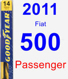 Passenger Wiper Blade for 2011 Fiat 500 - Premium